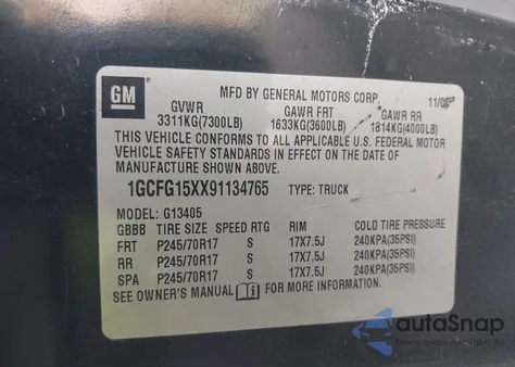 2009 Chevrolet Express 1500 Work Van z USA, uszkodzony, nr VIN 1GCFG15XX91134765